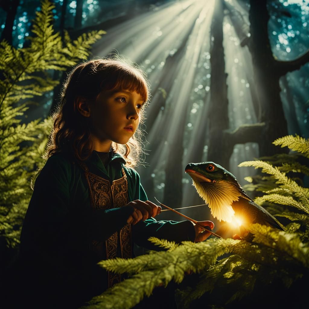 Willow getting ready to cast a spell Cinematic film still, s...
