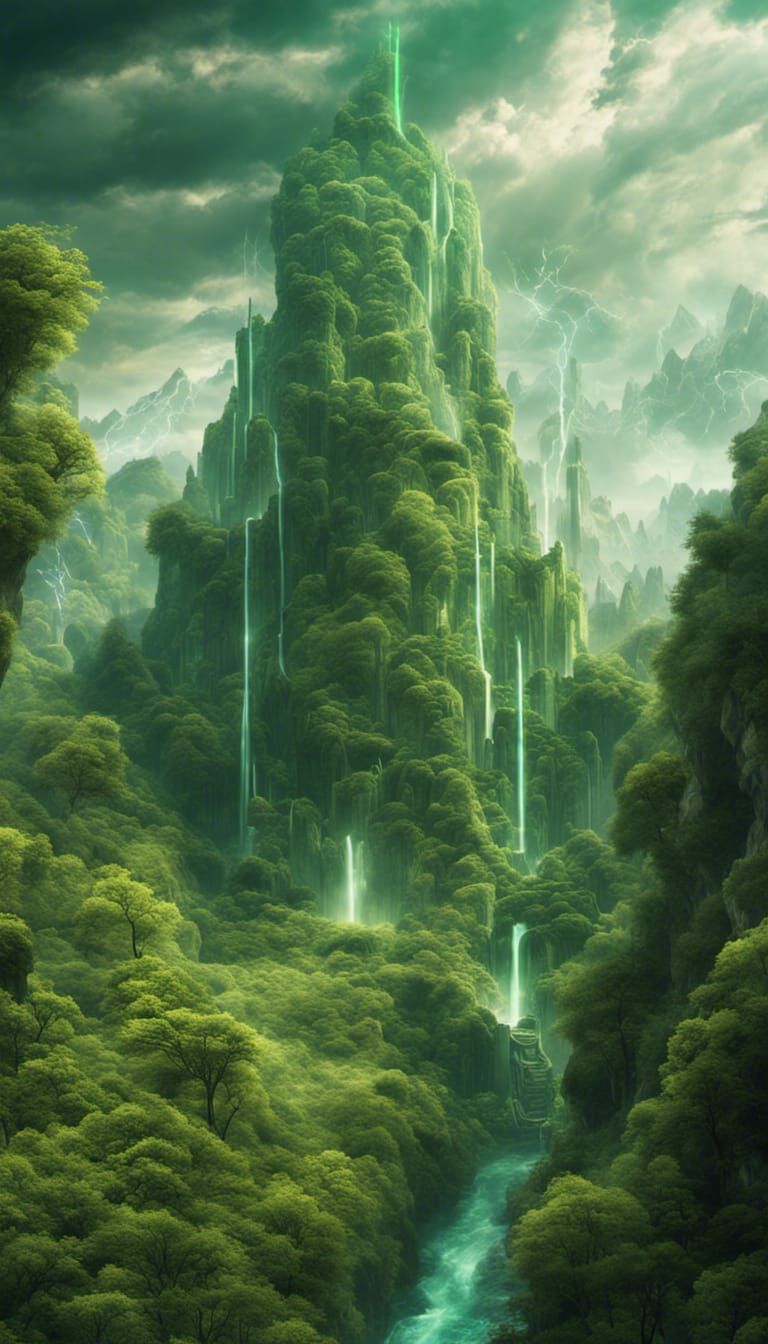 Green flowing energy Soul choice Epic cinematic brilliant st...