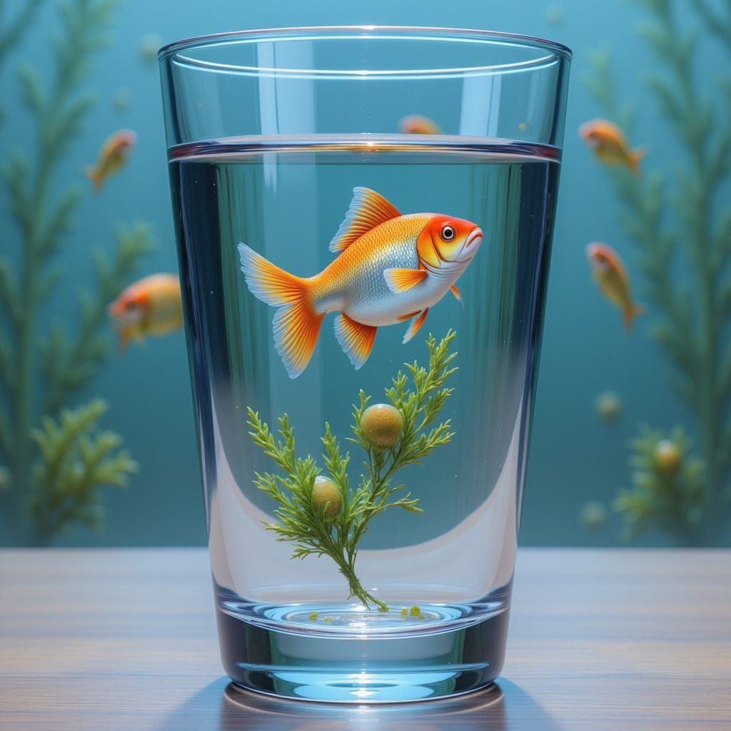 Fish in a glass.