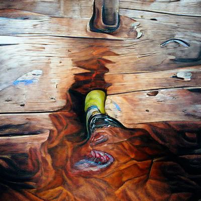 Beneath The Floorboards oil on canvas