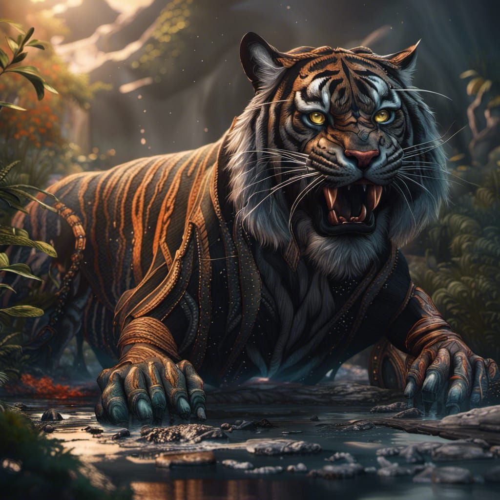 black tiger - AI Generated Artwork - NightCafe Creator