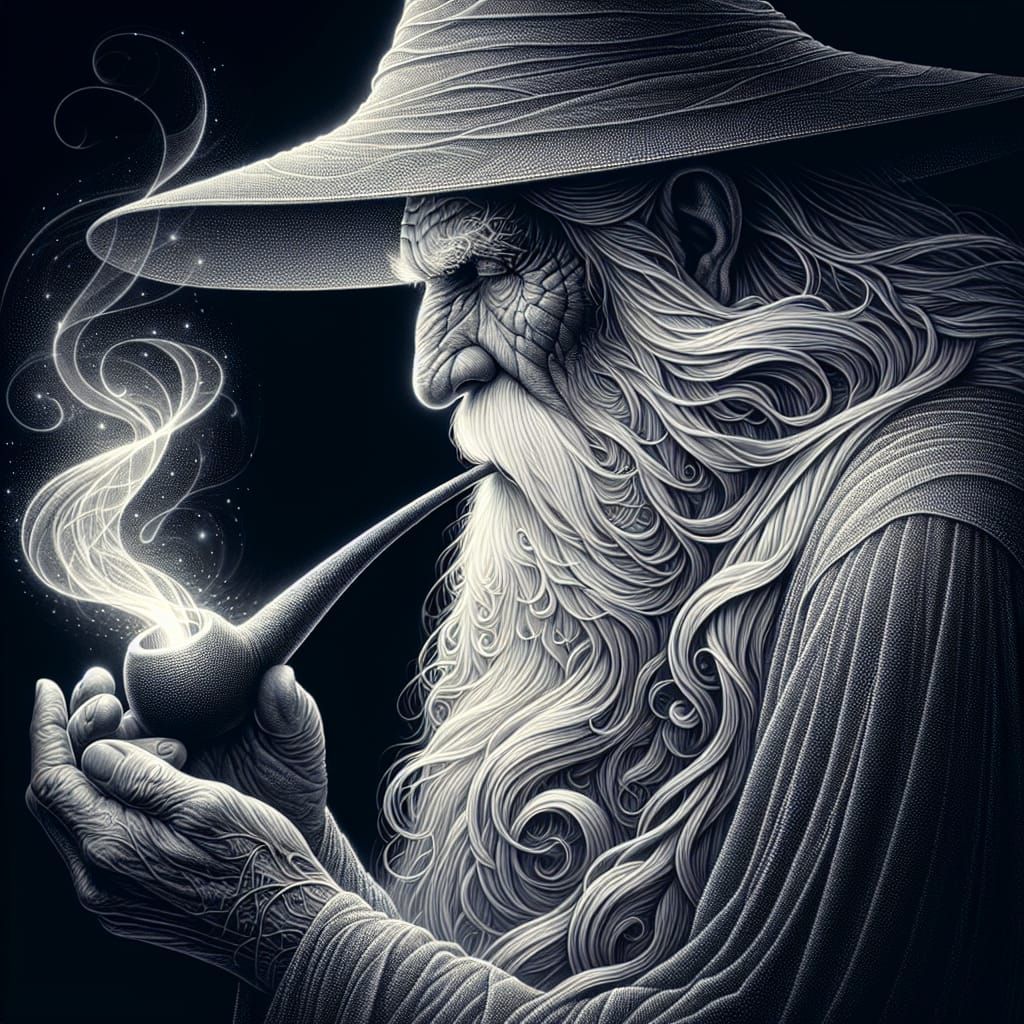 A Wizard and his Pipe  by @Cj