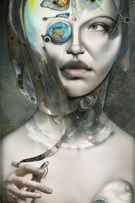 Surreal Codex Shaking: Paranormal Abstract Fluid Cosmos