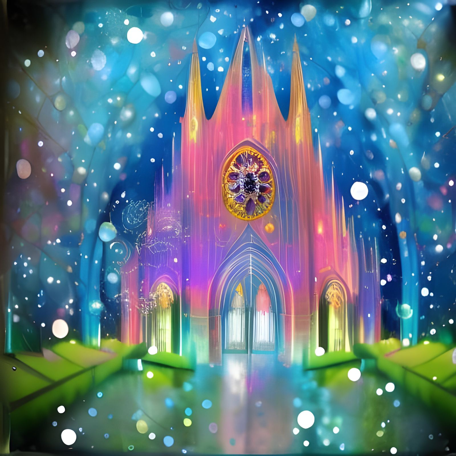 Ethereal magical cathedral