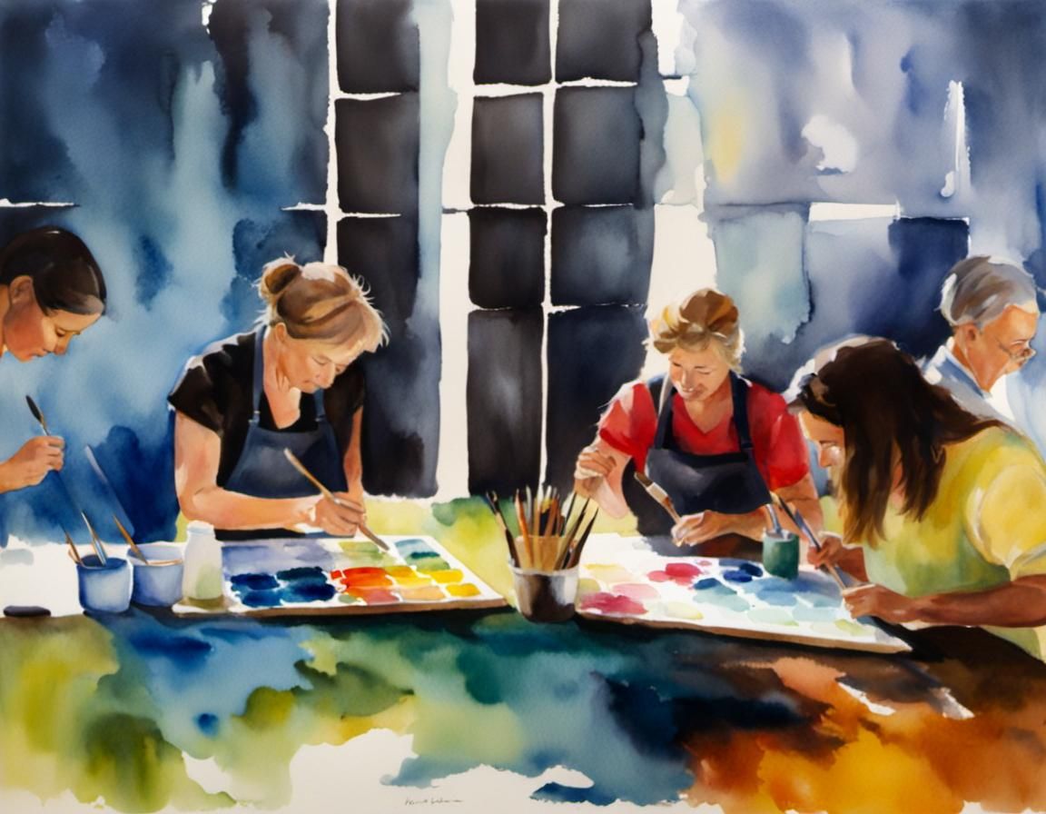 PROfessionals at Work, painter in studio