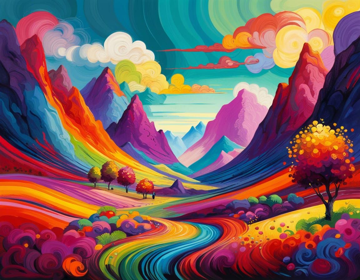 Vibrant valley view