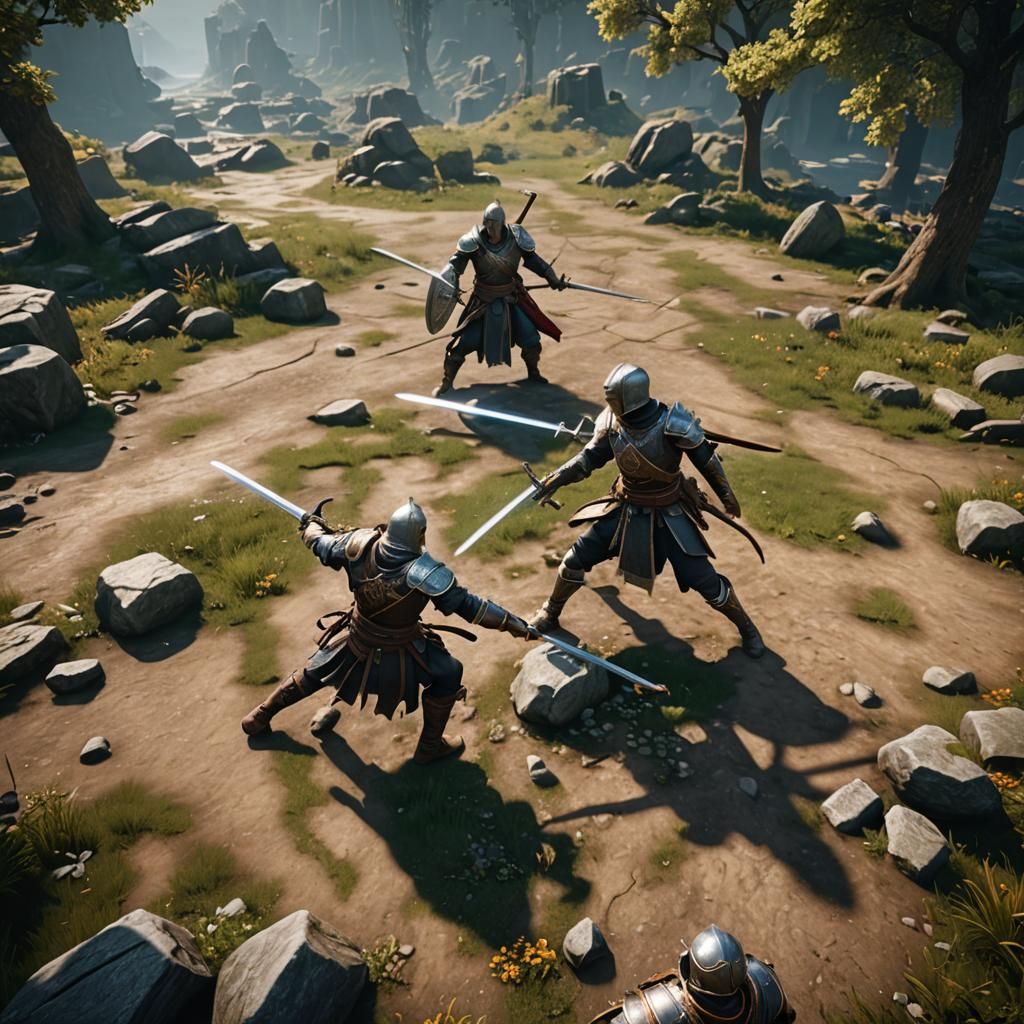 a epic sword duel
