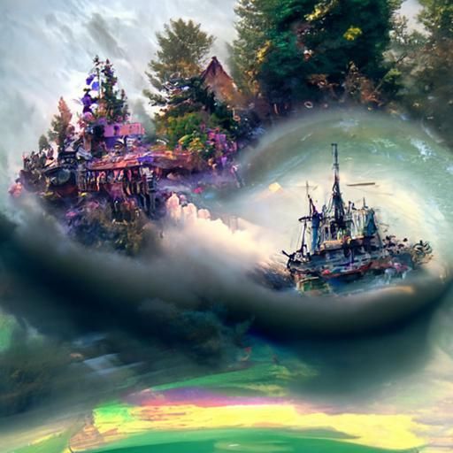 A shipwreck in the sky