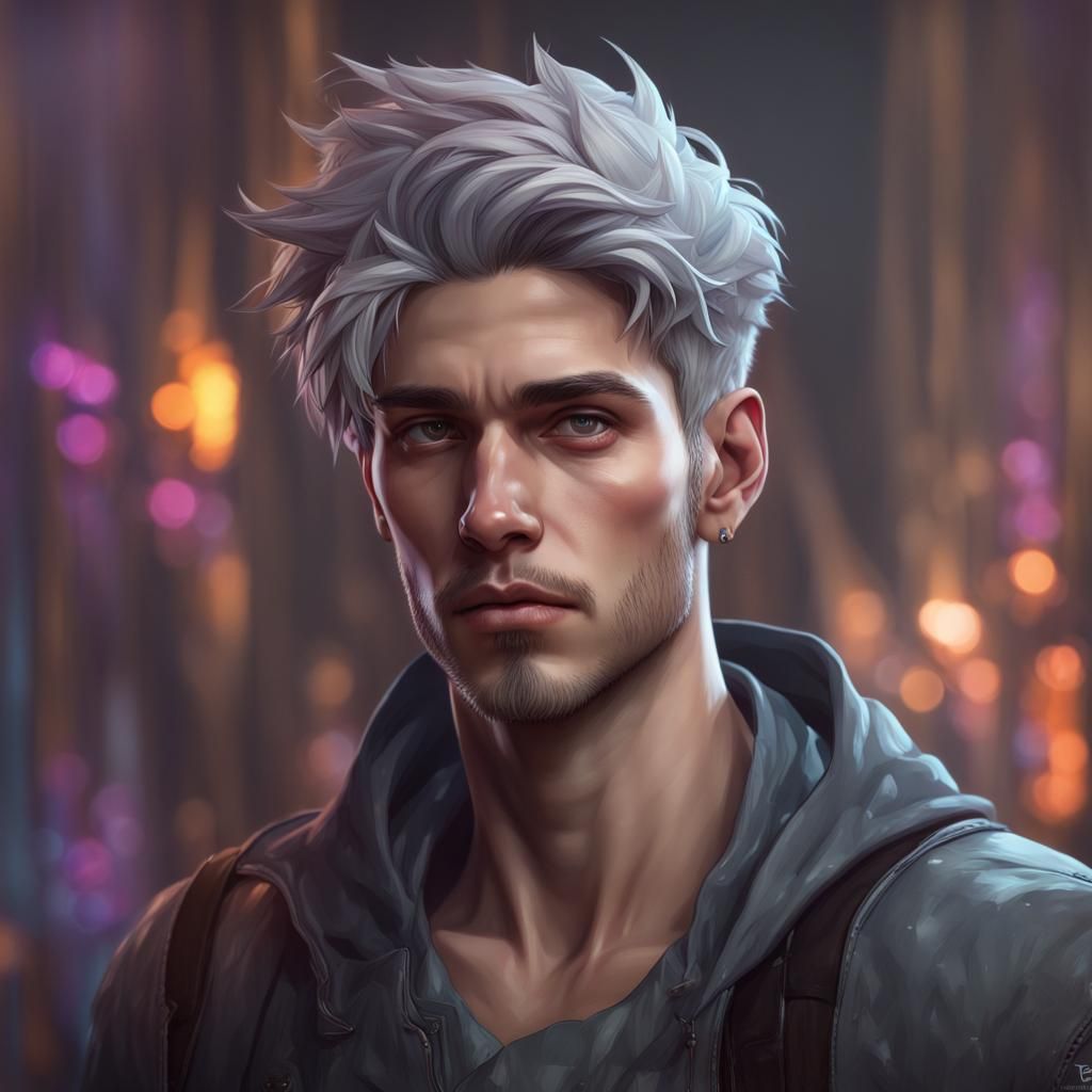 Handsome Emo Man - AI Generated Artwork - NightCafe Creator