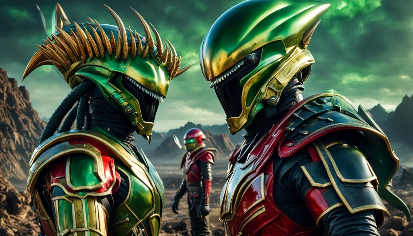 Confrontation of Alien Warriors