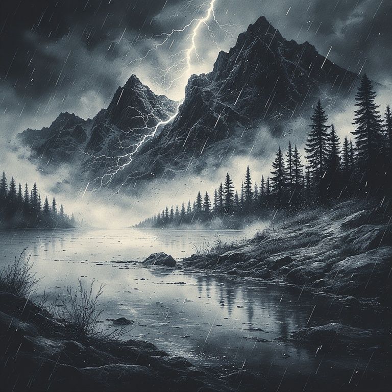 "Storm in the mountains"