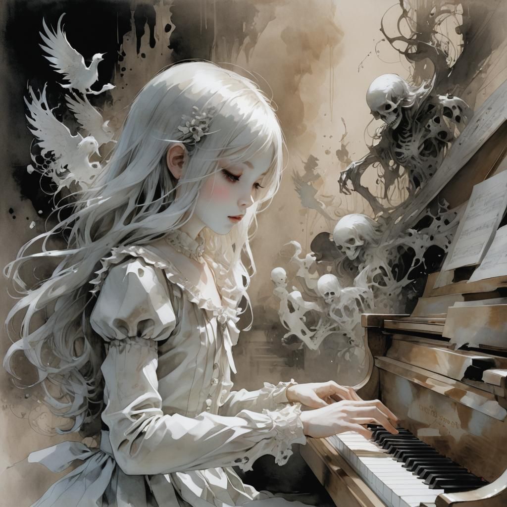 Haunting music  by @Huginn