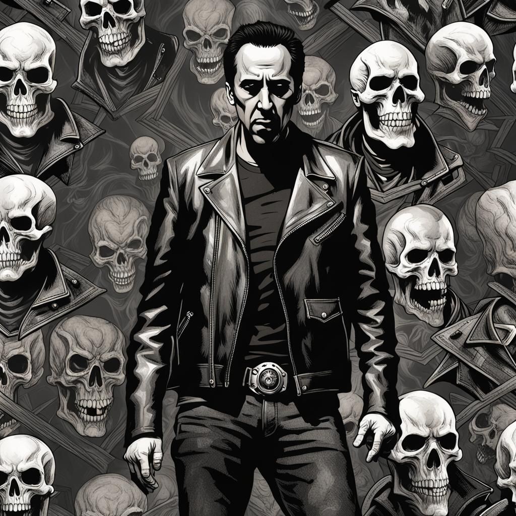 ghost rider nicolas cage - AI Generated Artwork - NightCafe Creator