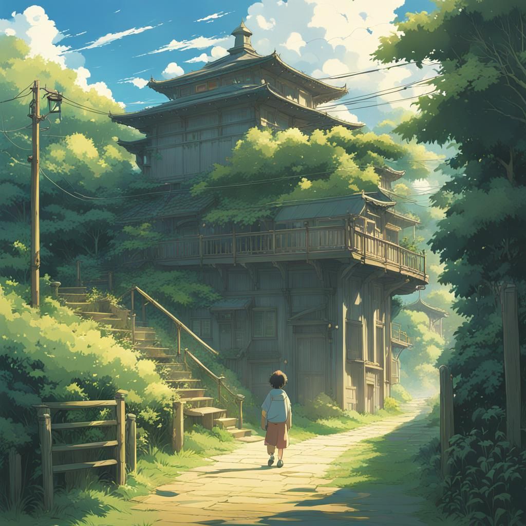 Anime Key Visual by Studio Ghibli and Shinkai