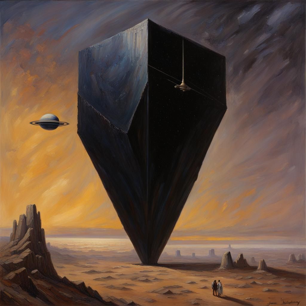 saturn setting on the horizon as the wingmakers set the blac...
