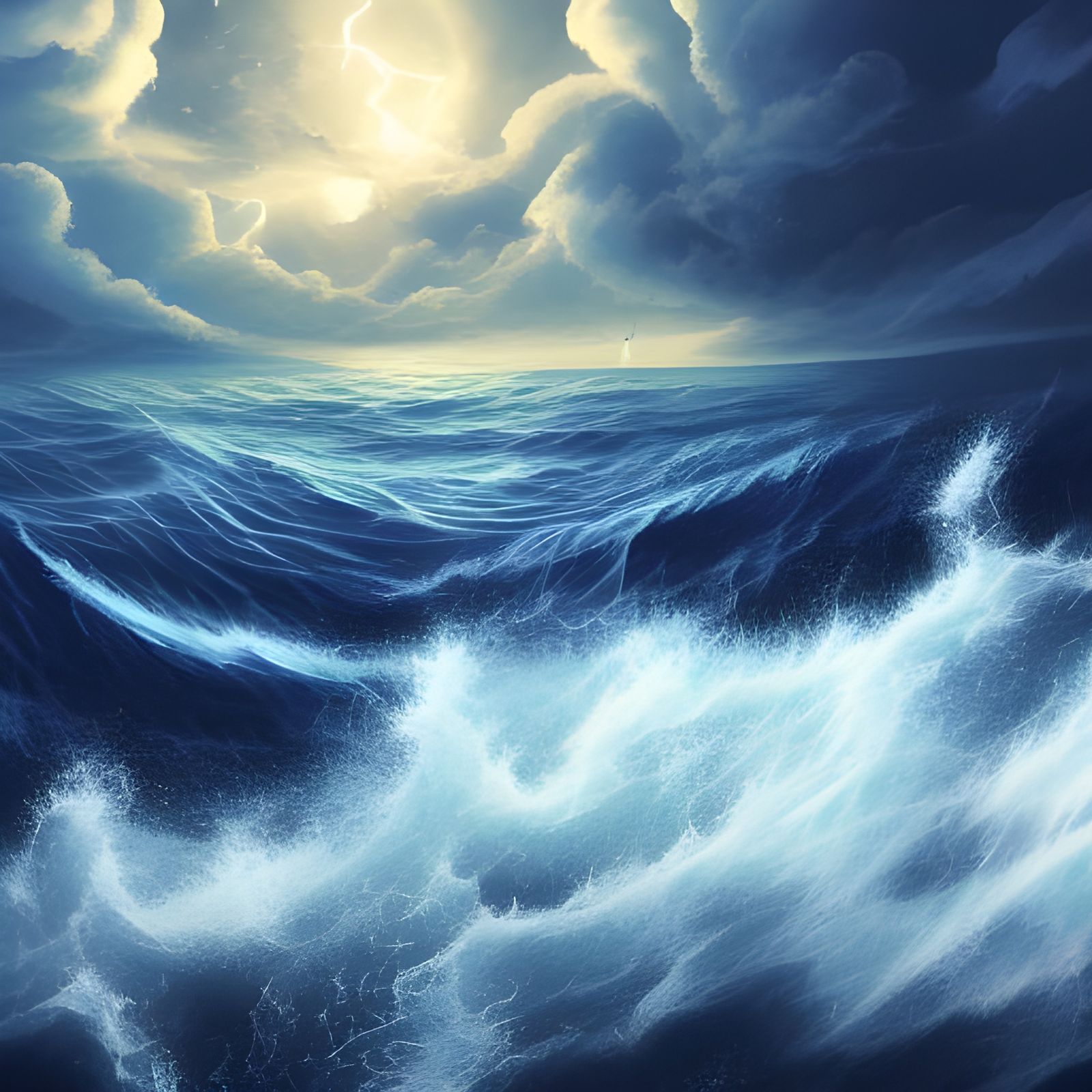 The Stormy Sea  by @Prettysleepy Art