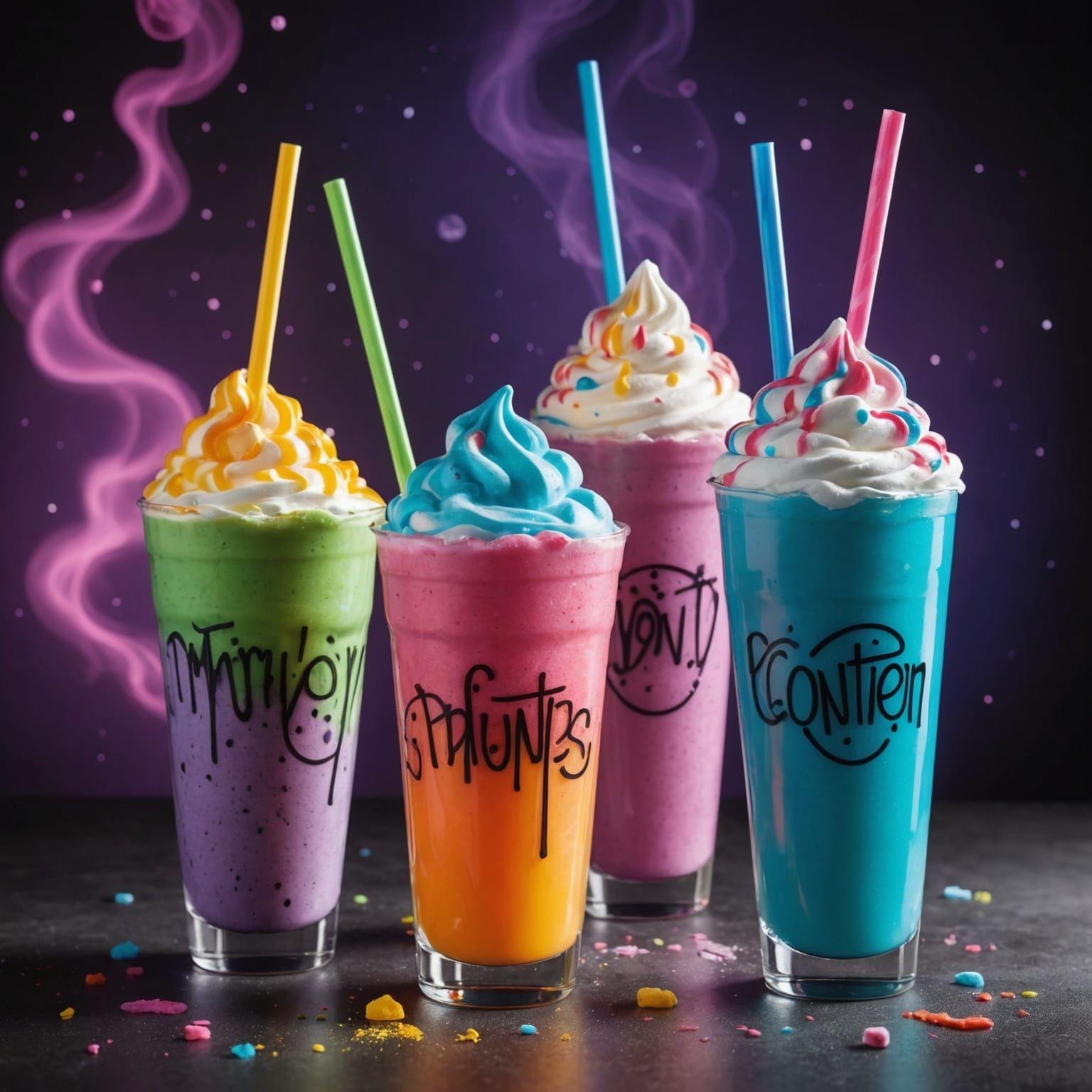 Create a  world of pure imagination with whimsical drinks! From fizzy unicorn tears to rainbow cloud smoothies, every sip defies logic and r...