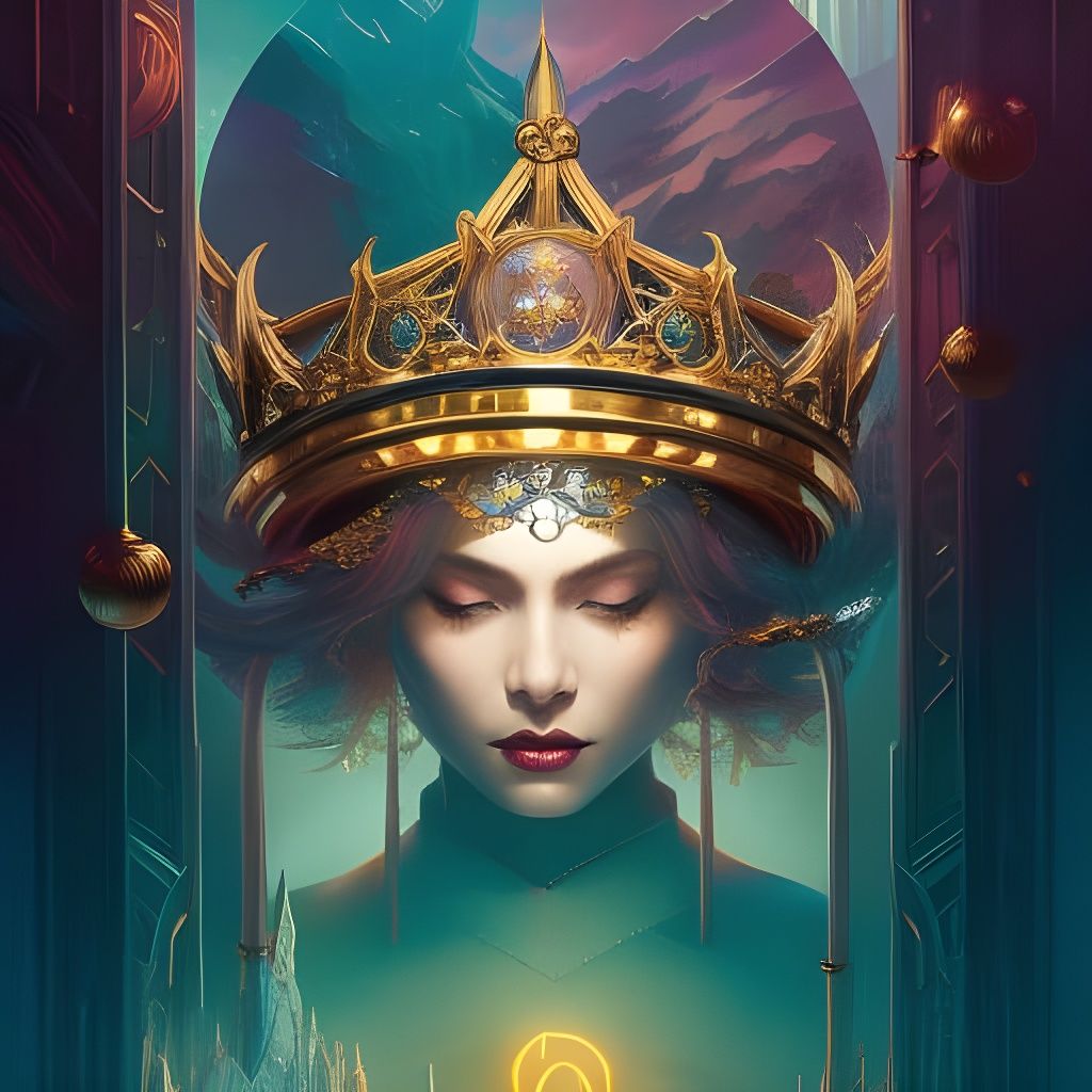 Crown of the Shattered Queen  by @Dark_AiArt