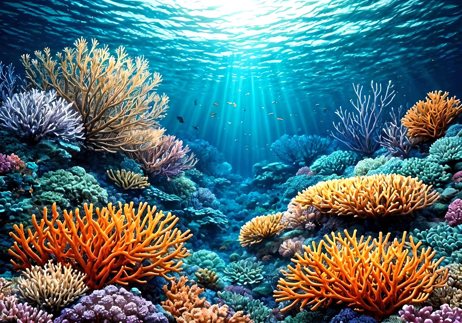 The coral reef under water  by @L Churchward