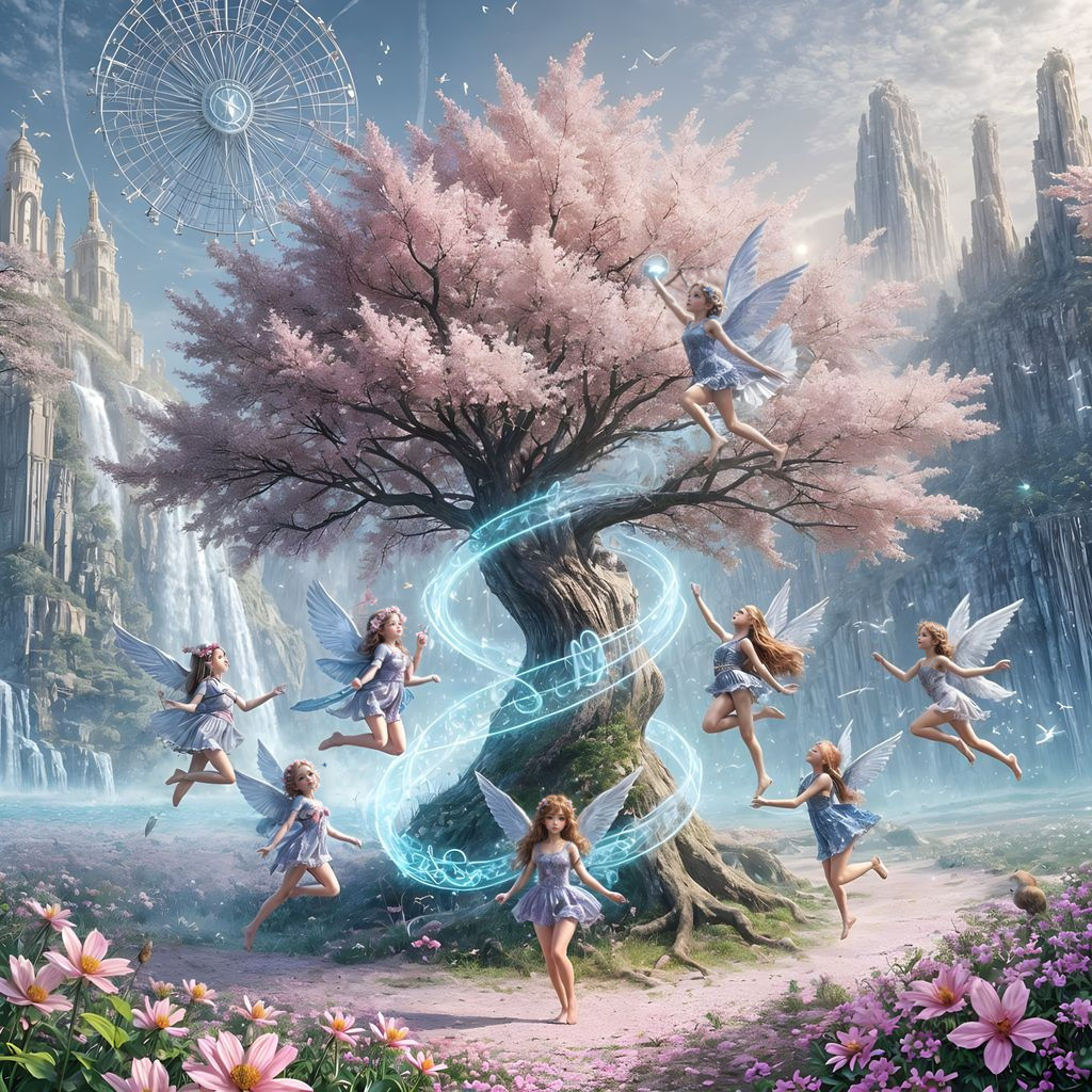 volar alrededor del árbol