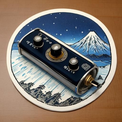 Soda Can Pedal in Wabi Sabi Ink Style