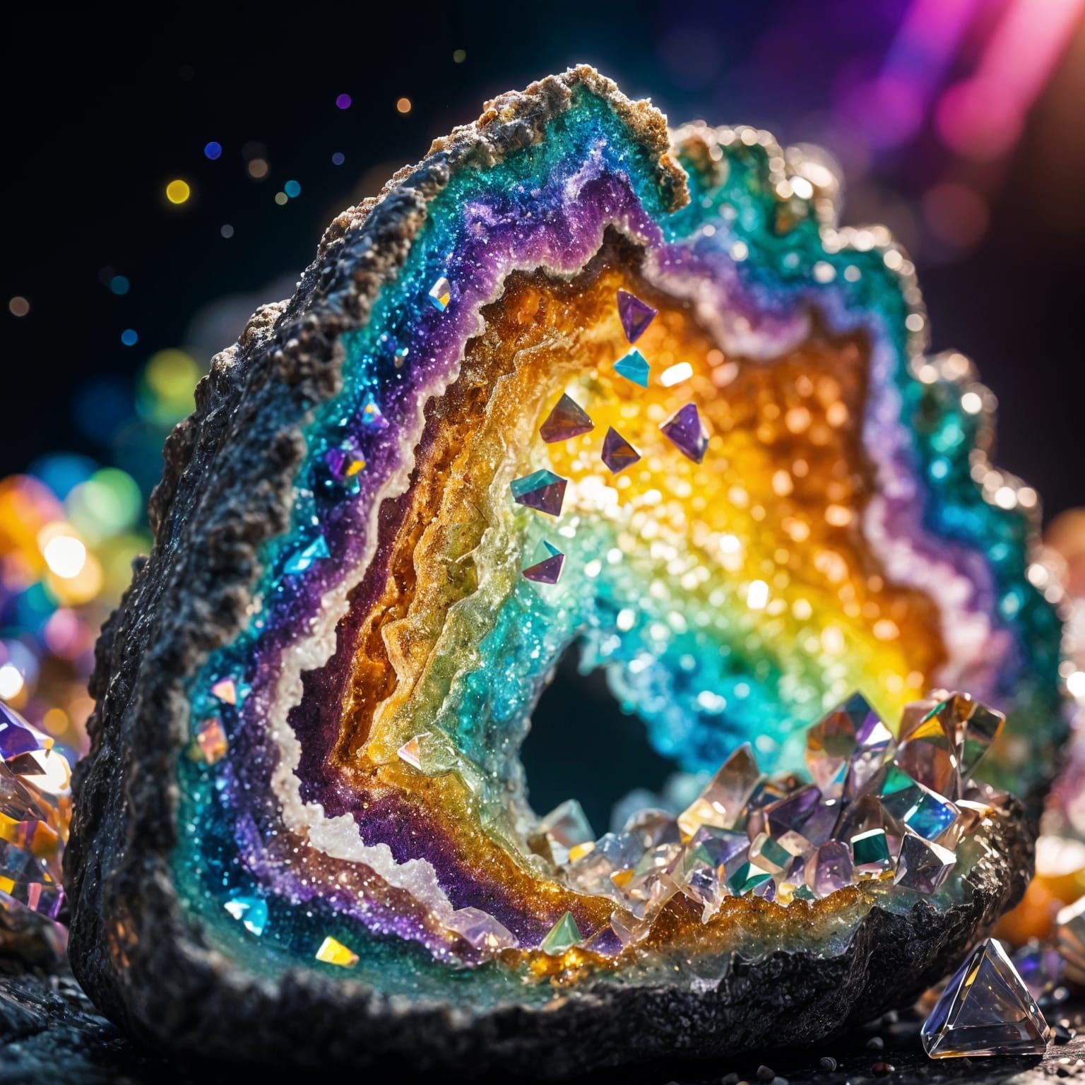 Colorful Geode  by @Ruralakay
