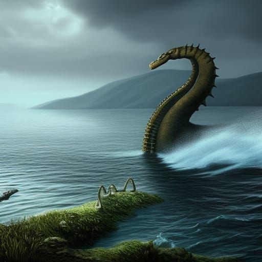 Loch Ness Monster - AI Generated Artwork - NightCafe Creator