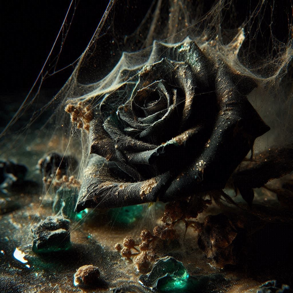 Close up of a black rose