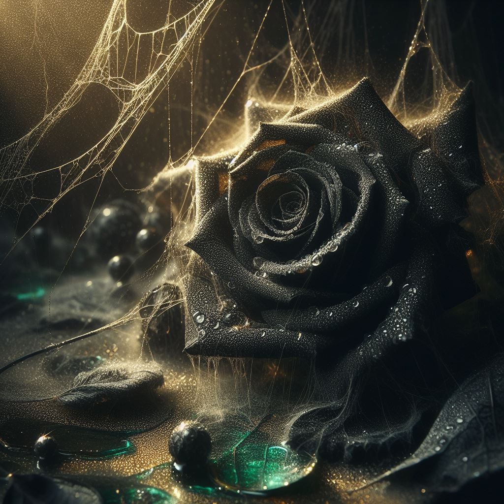 Close up of a black rose