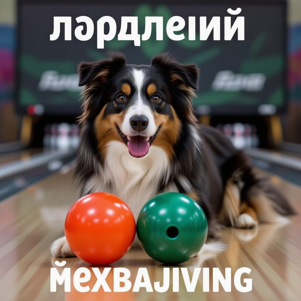 כלבלב חמוד משחק בבאולינג 