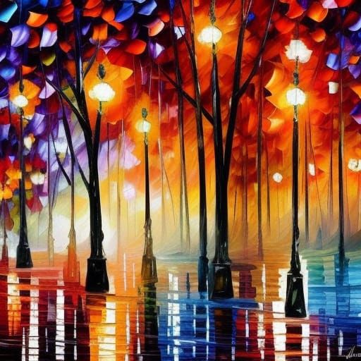 Red Circle Leonid Afremov
