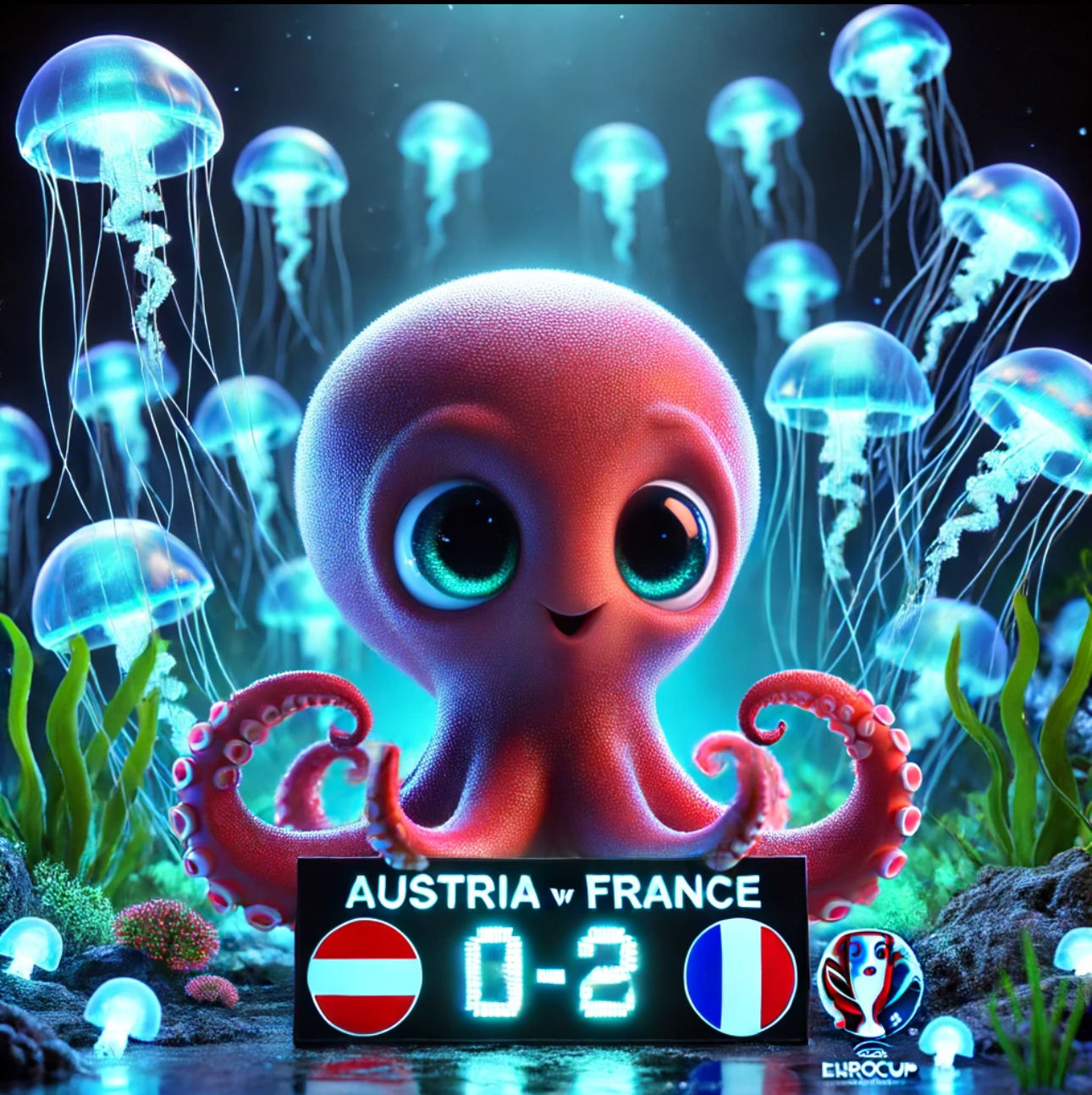 The octopus predicts 0:2 for France