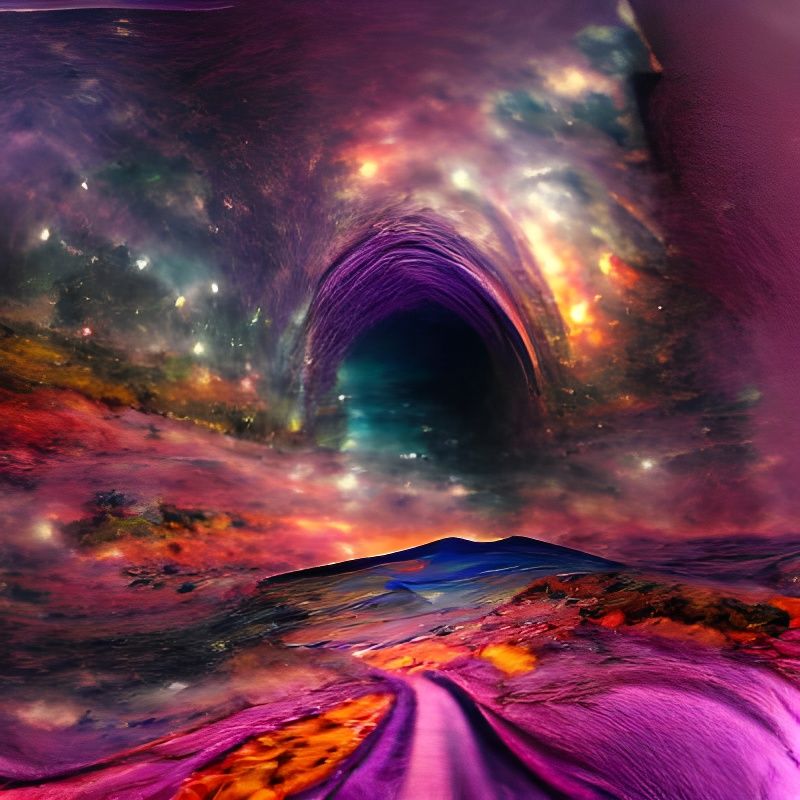 the cosmic tunnel - AI Generated Artwork - NightCafe Creator