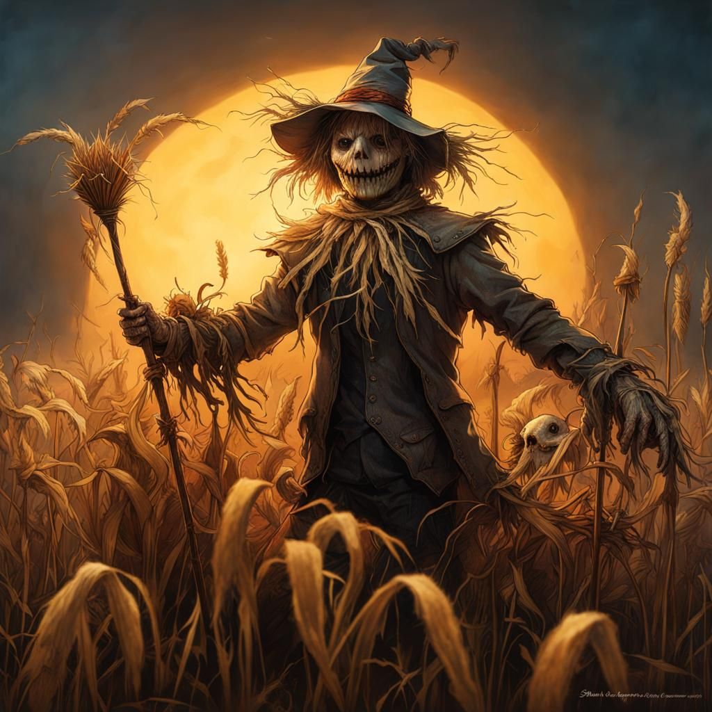 Scary scarecrow (C) - AI Generated Artwork - NightCafe Creator