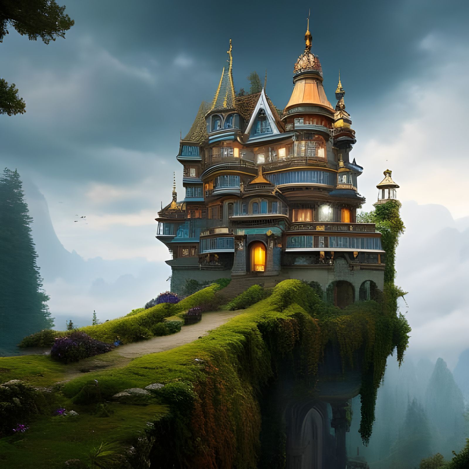 The house on the edge of a cliff  by @tohelpukraine