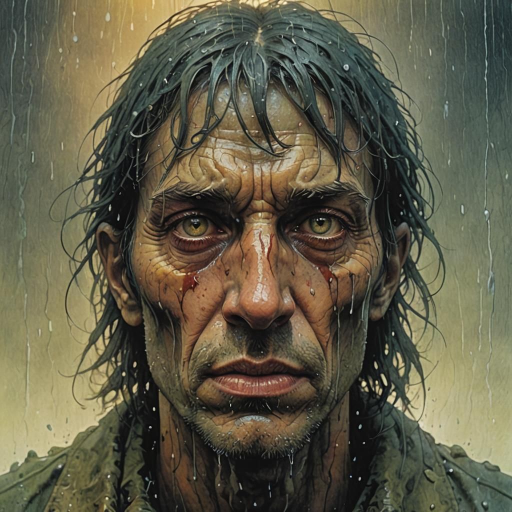 Deep Emotional portrait that shows complex feelings through ...