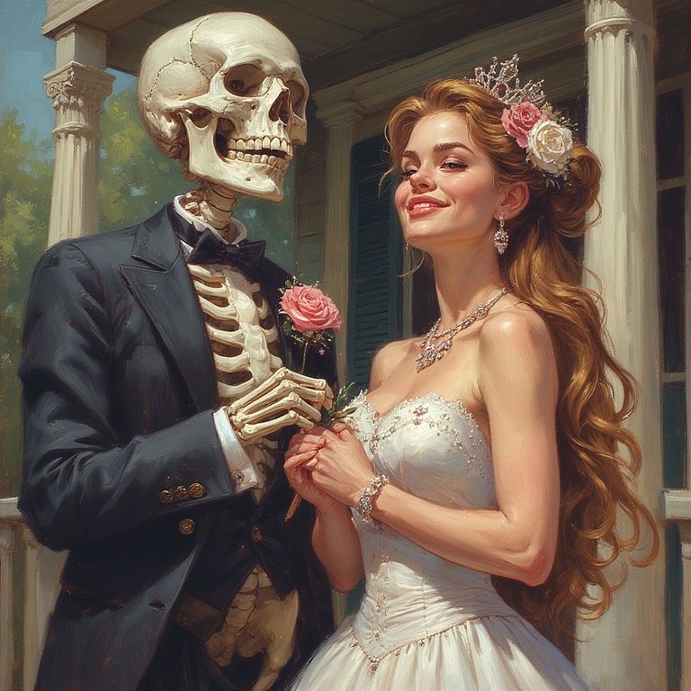 Her Date is a Bit of a Stiff and His Pants Keep Drooping