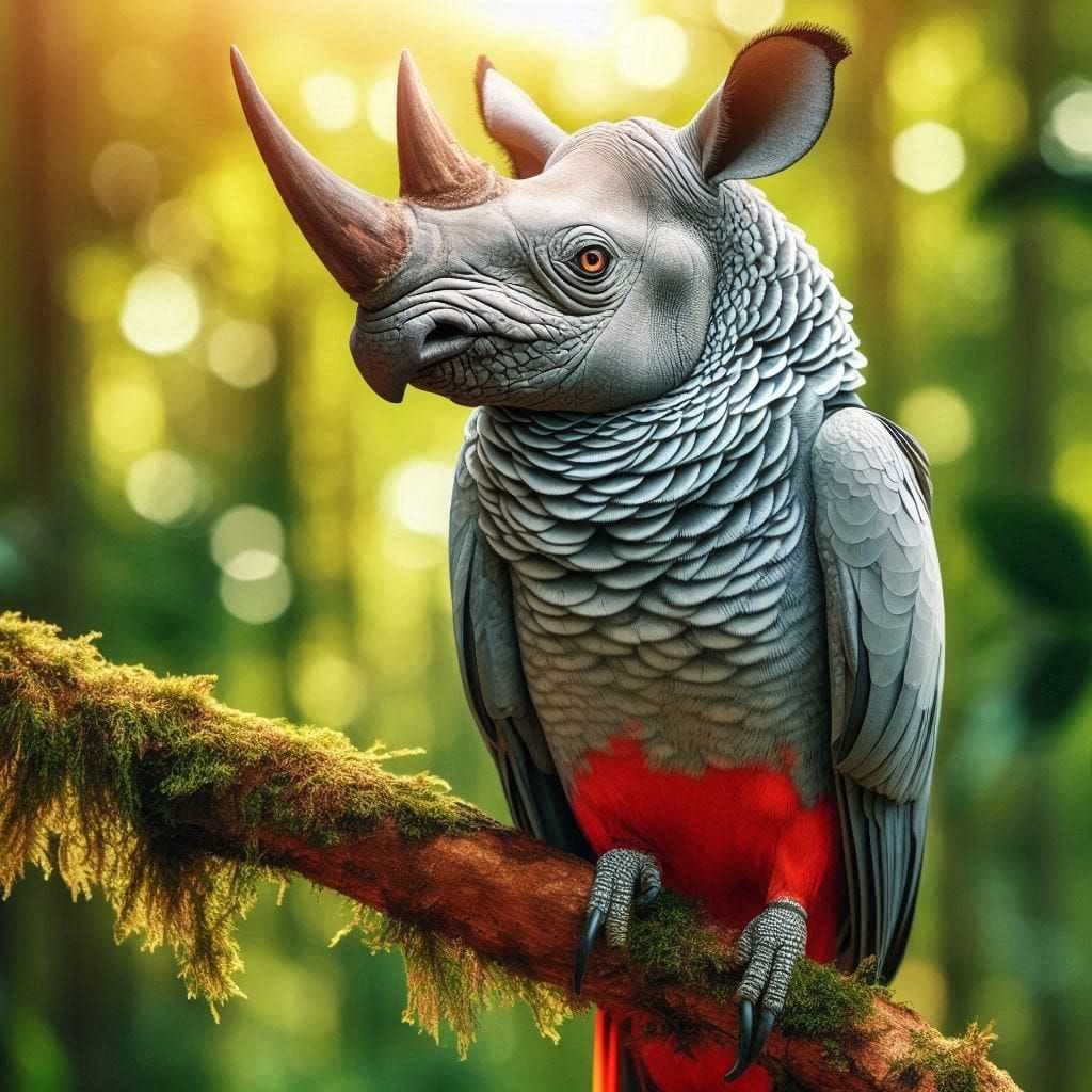 African Grey Parrhinoceros [see gallery]