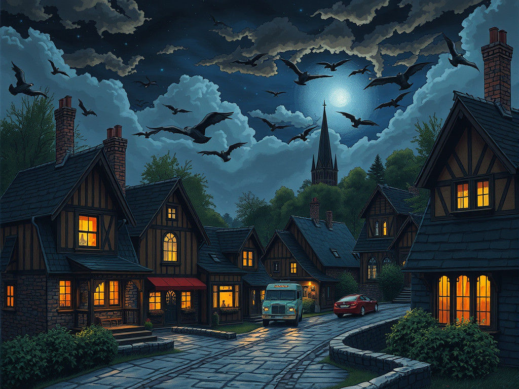 The village in the night