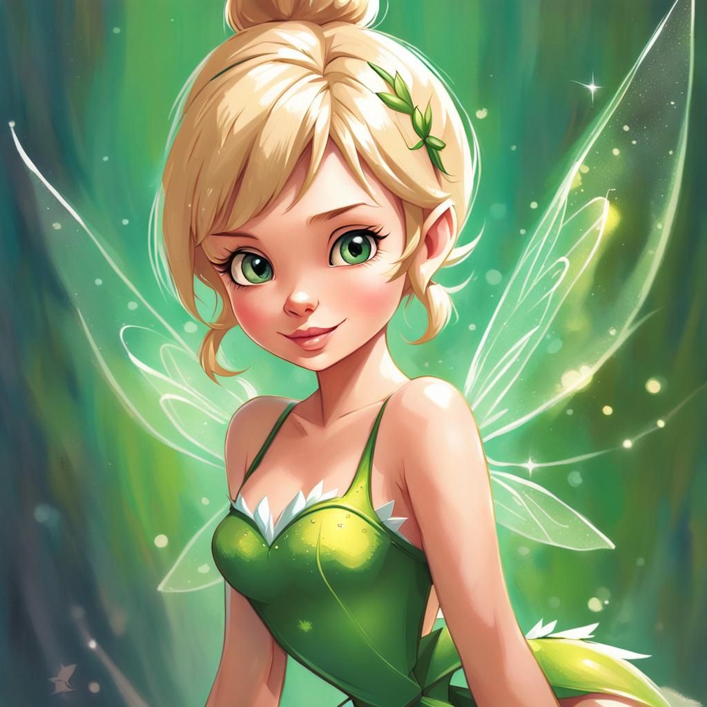 Tinkerbell portrait by Krenz Cushart - AI Generated Artwork - NightCafe ...