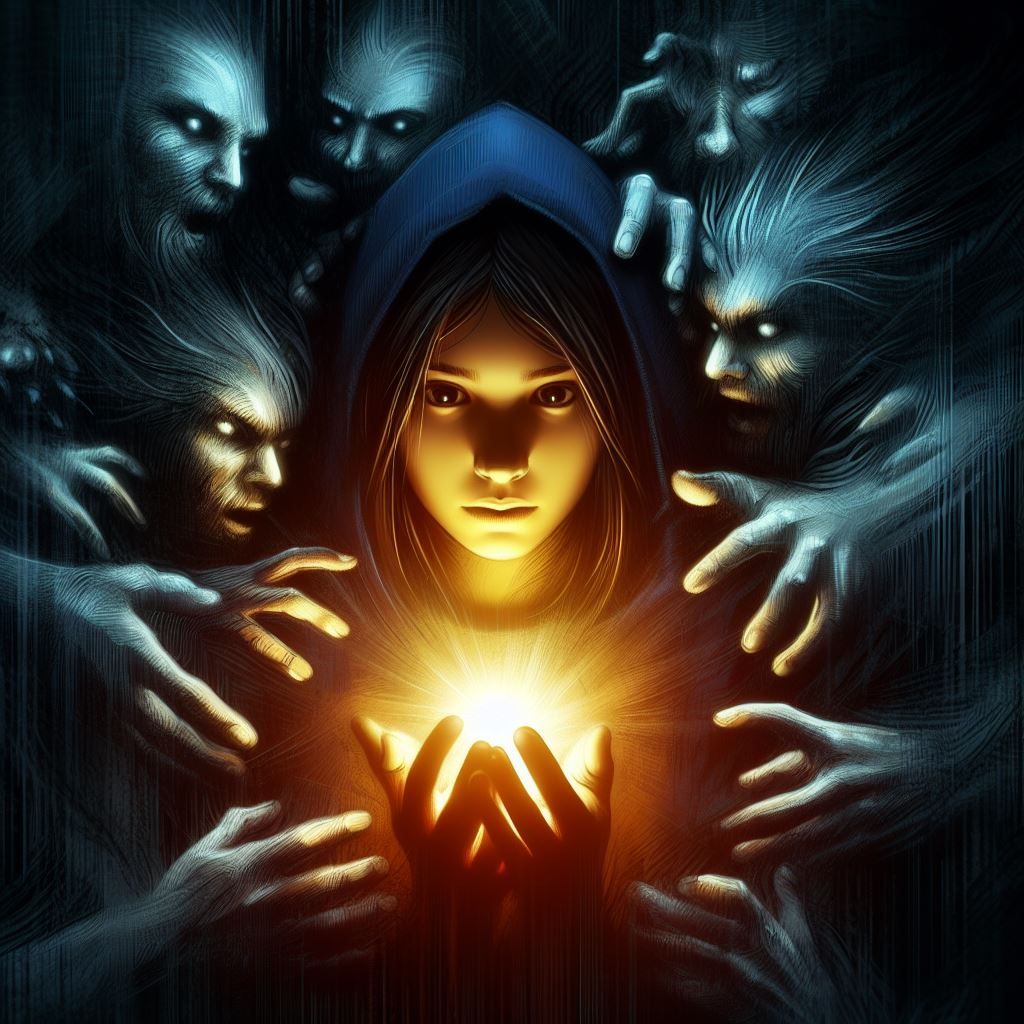 IN MY STRUGGLE WITH DARKNESS I HOLD ON TO THE LITTLE FAITH IN ME