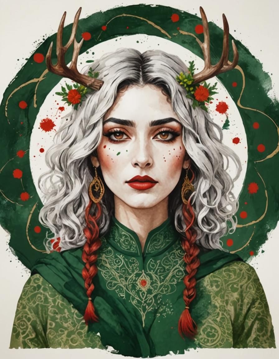 قرن (Qarn) v8 | 🇵🇸 antlers portrait (DreamShaper XL Lightning - Clarity Upscale 50%)