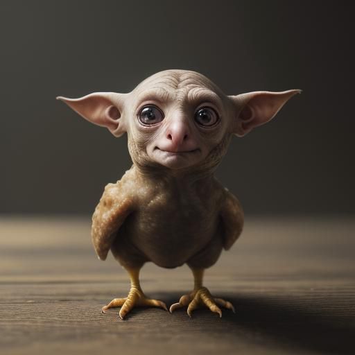 Hyperrealistic Dobby Chicken Nugget
