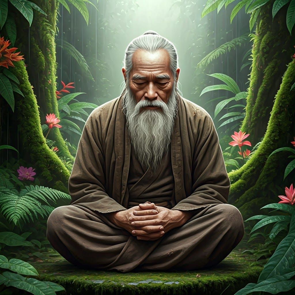 “Meditation of a Sage in the Forest”  by @Mr LaTourne