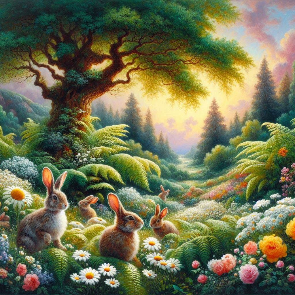 Beatrix Potter Style Rabbits