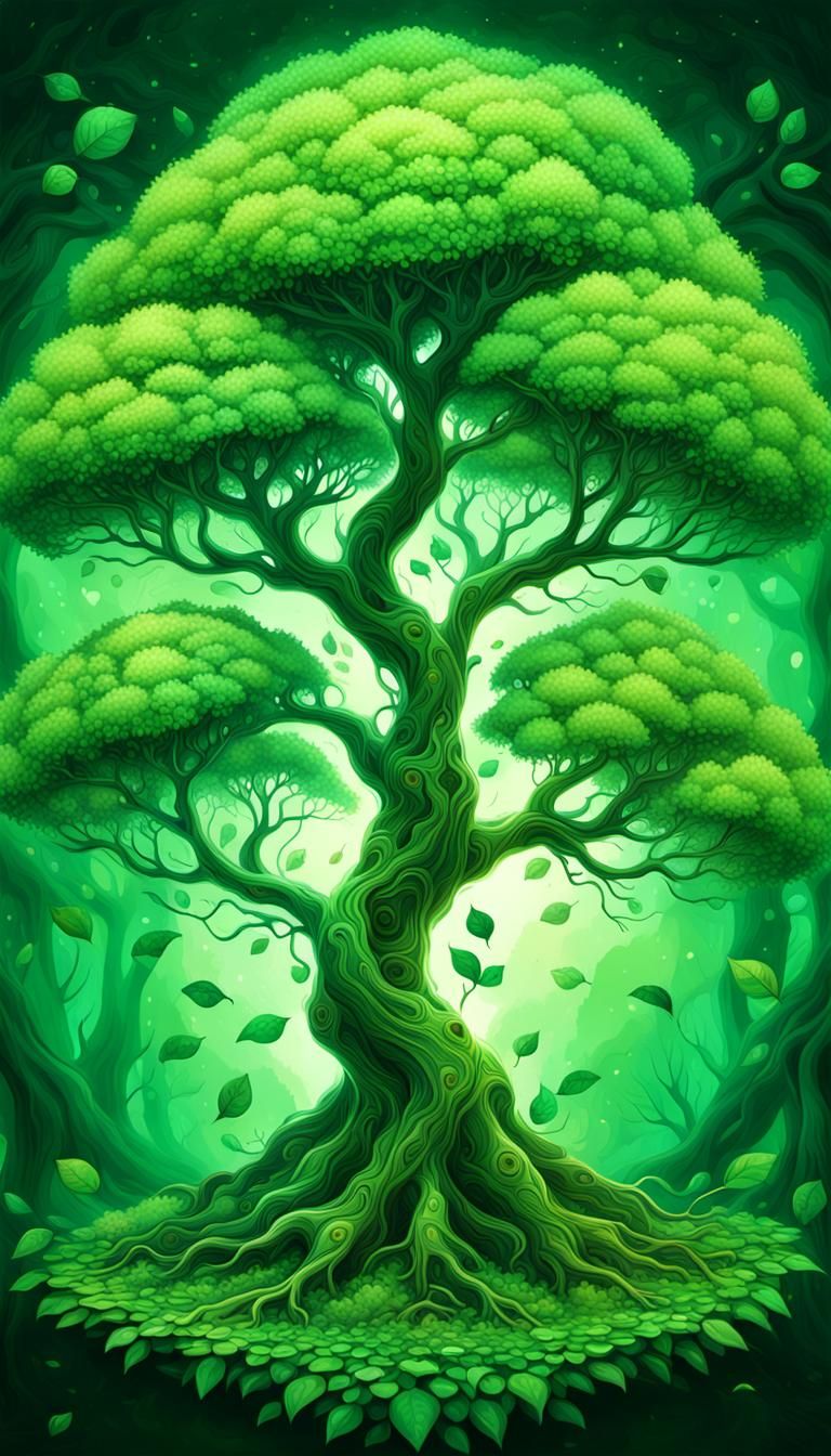 Green fractalical Bonsai