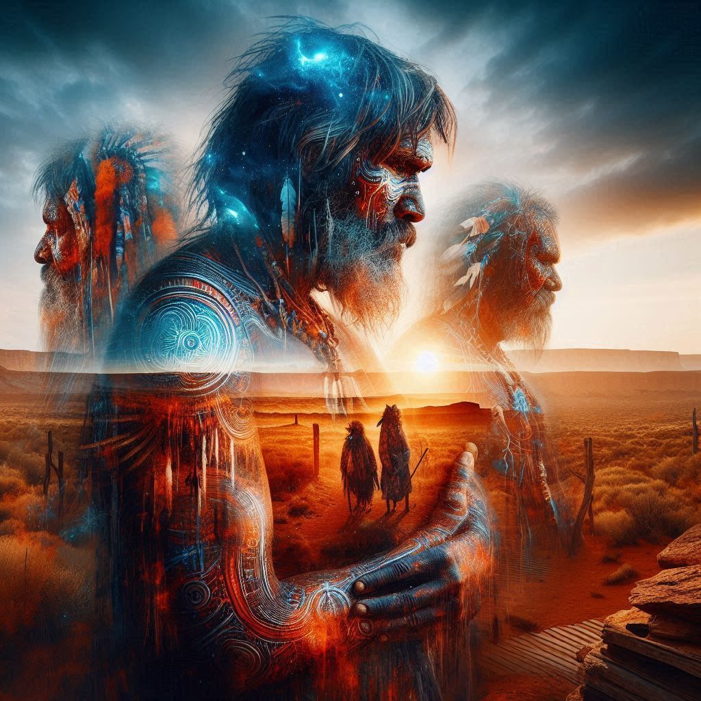 double exposure beautiful fantasy portrait landscape..