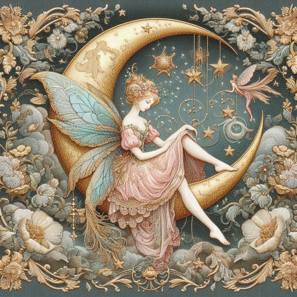 Fairy on a Crescent Moon