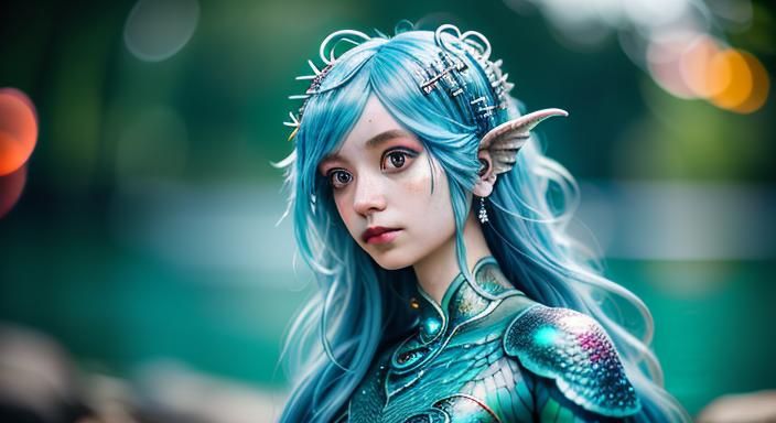 Biopunk Mermaid, Goddess , 

structures ,

Professional phot...