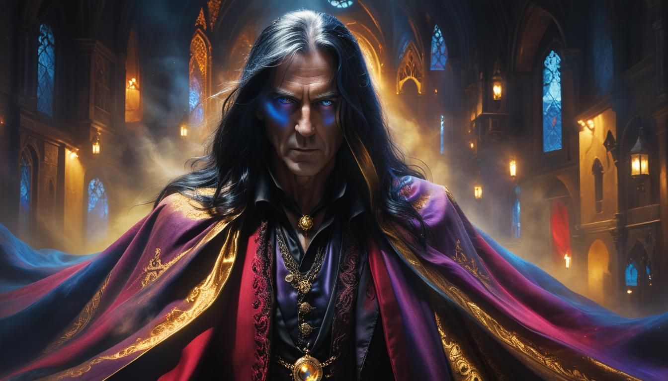 man with long black hair